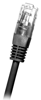 CAT5E UTP RJ45 Ethernet-kaapeli 0.25m Musta