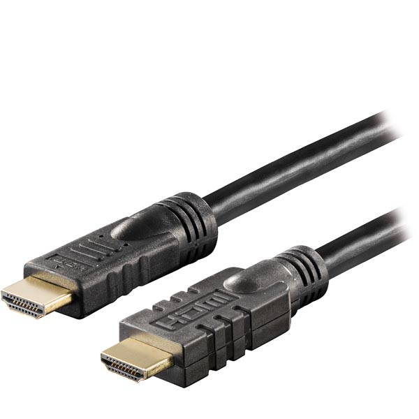 Deltaco HDMI-1100 HDMI-kaapeli, Ultra HD 4Kx2K, Ethernet, 3D, musta, 10m