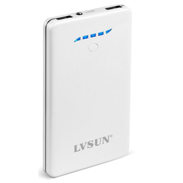 LVSUN LS-Q80 Power Bank 8000mAh QC 2.0 White, 2x USB Output