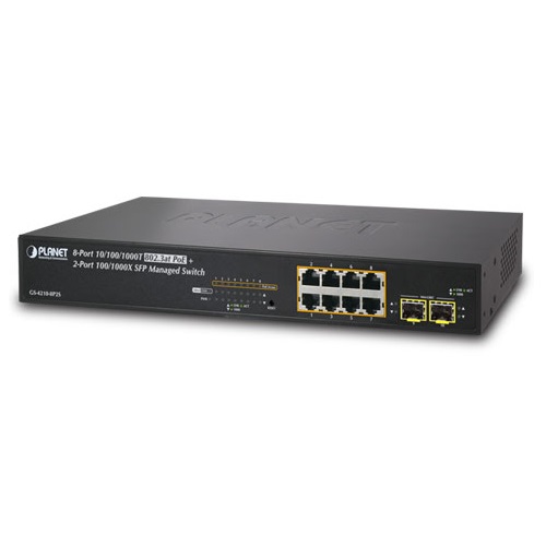 Planet GS-4210-8P2S 8x10/100/1000 PoE+ 2xSFP 120W IEEE802.3at Web/SNMP Switch